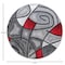 Flash Furniture Red 5' x 5' Round Abstract Design Area Rug ACD-RGTRZ860-55-RD-GG - alternate 2
